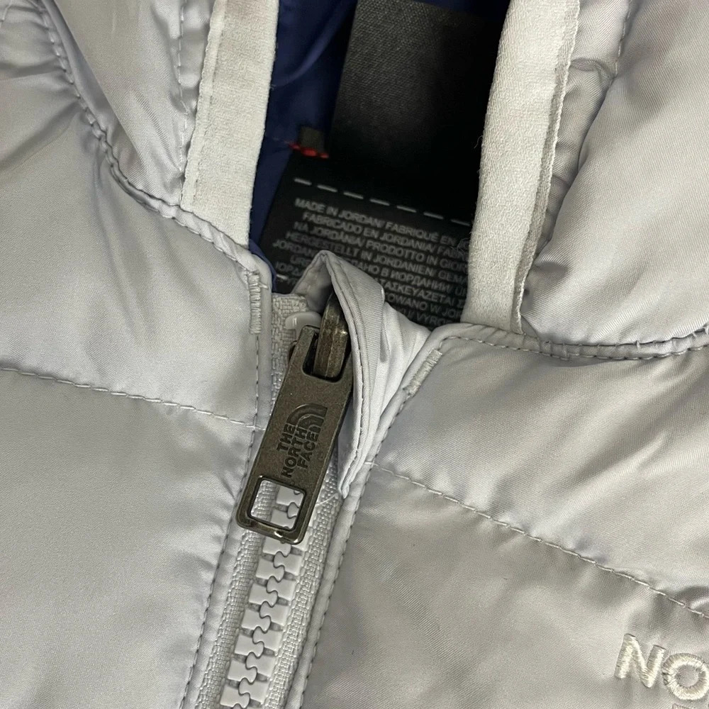 NEW North Face Infant Reversible Coat Zip Hooded Dusty Periwinkle 3-6 Month - Picture 6 of 11